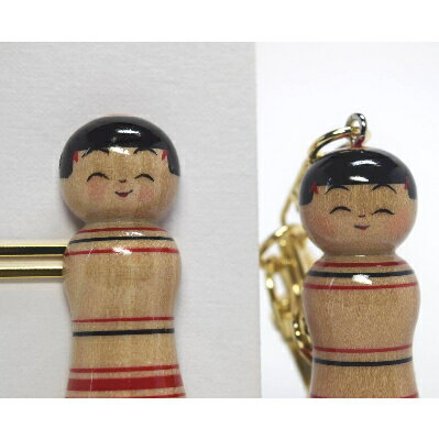 【ふるさと納税】「こけス」ネクタイピン&キーホルダー(赤ロクロ線)【1238390】 サムネイル2