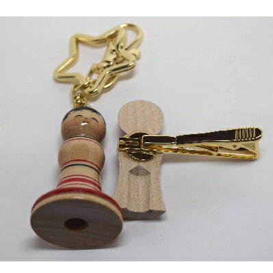 【ふるさと納税】「こけス」ネクタイピン&キーホルダー(赤ロクロ線)【1238390】 サムネイル3