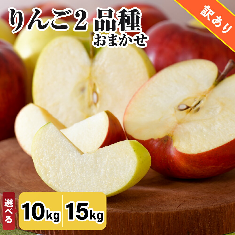 ★レビュー高評価 !【 訳あり 】 りんご 2品種おまかせ ( 内容量が選べる : 10kg 15kg / 配送時期が選べる : 9月上旬～3月下旬 ) 青森 リンゴ 林檎 10キロ 15キロ 不揃い 規格外 送料無料 訳アリ わけあり 果物 くだもの フルーツ 秋 旬 青森県 五所川原市