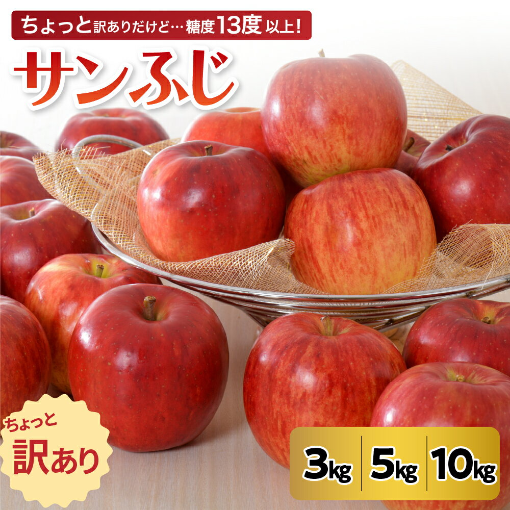 ★レビュー高評価★【 2025年 先行予約 訳あり 】 サンふじ ( 内容量が選べる 3kg 5kg 10kg / 配送時期が選べる 11月～3月 ) | りんご 林檎 アップル 3キロ 5キロ 10キロ 不揃い 規格外 果物 くだもの フルーツ 秋 旬 常温 青森県 五所川原市