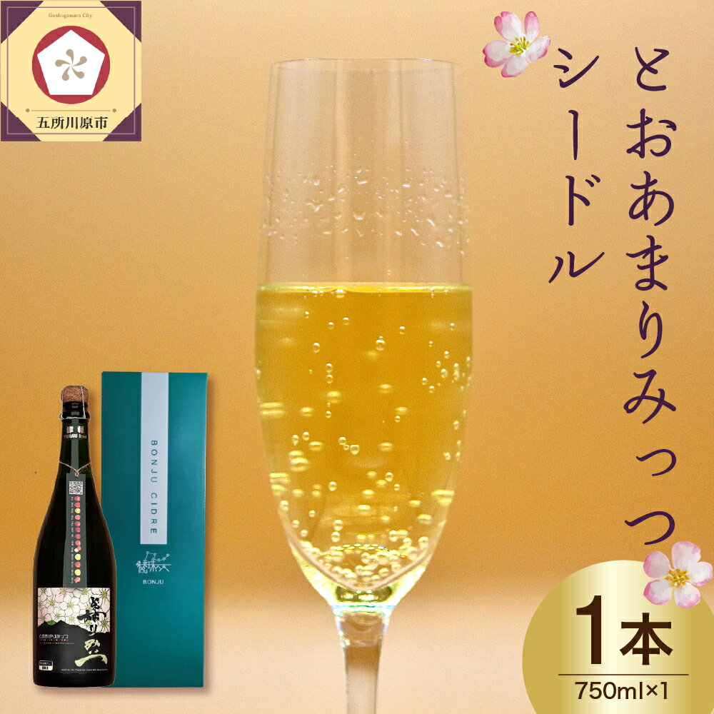 とおあまりみっつ シードル 750ml×1本 酒 お酒 洋酒 青森県 五所川原市