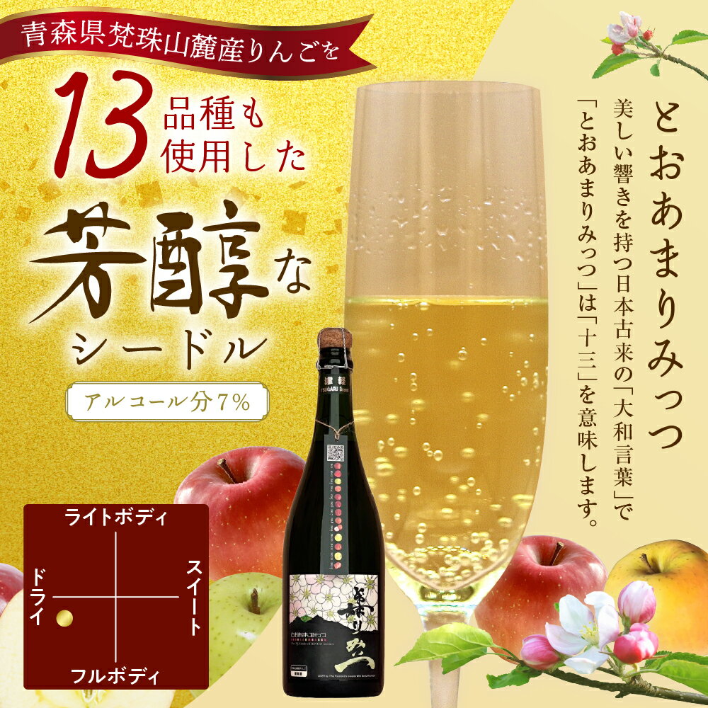 【ふるさと納税】とおあまりみっつ シードル 750ml×1本 酒 お酒 洋酒 青森県 五所川原市 サムネイル2