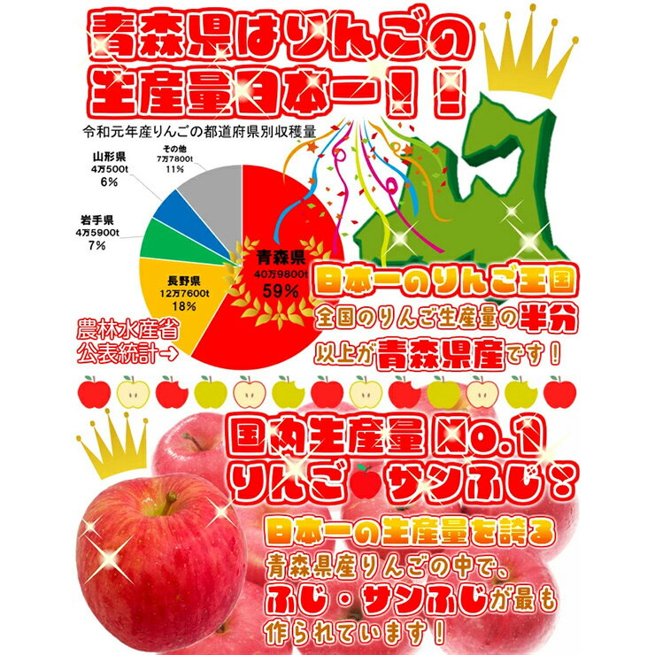 【ふるさと納税】家庭用りんご サンふじ 見た目にわけあり 味はそのまま｜令和7年産 2025年産 青森 津軽 つがる りんご リンゴ 林檎 サンフジ 訳あり 訳アリ 果物 旬 青森りんご [0838-0839] サムネイル3