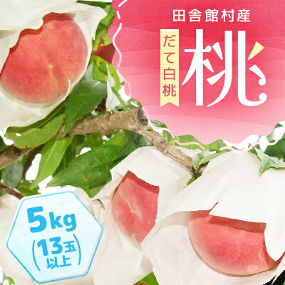 【2026年発送】田舎館村産　桃(だて白桃)5kg【配送不可地域：離島】【1647809】