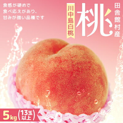 【2026年発送】田舎館村産　桃(川中島白桃)5kg【配送不可地域：離島】【1647957】