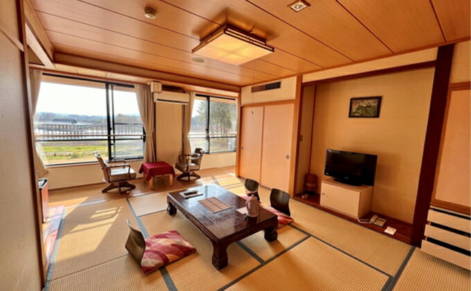 【ふるさと納税】平日 つがる富士見荘宿泊券：［1名:1泊2食・展望和室］1ドリンク付き 旅行 温泉 サムネイル3