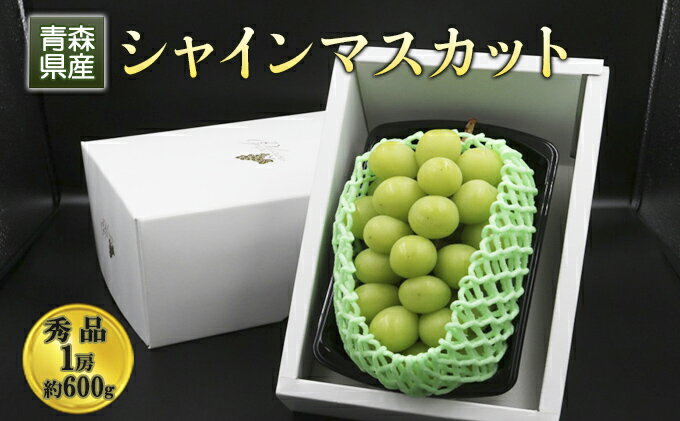 【ふるさと納税】青森県産 シャインマスカット 秀品 1房 約600g 果物 ぶどう フルーツ 豊かな甘み 種無し 皮ごと 大粒 化粧箱入り デザート 　お届け：2025年9月下旬～2025年12月中旬 サムネイル2