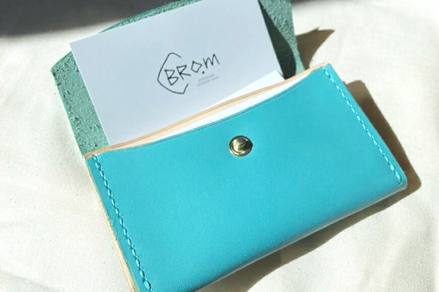 【ふるさと納税】 牛革 名刺入れ 1個 おいらせブルー [CBRO.m 青森県 おいらせ町 oi02ayo710007] カードケース ハンドメイド 手作り 青 サムネイル3