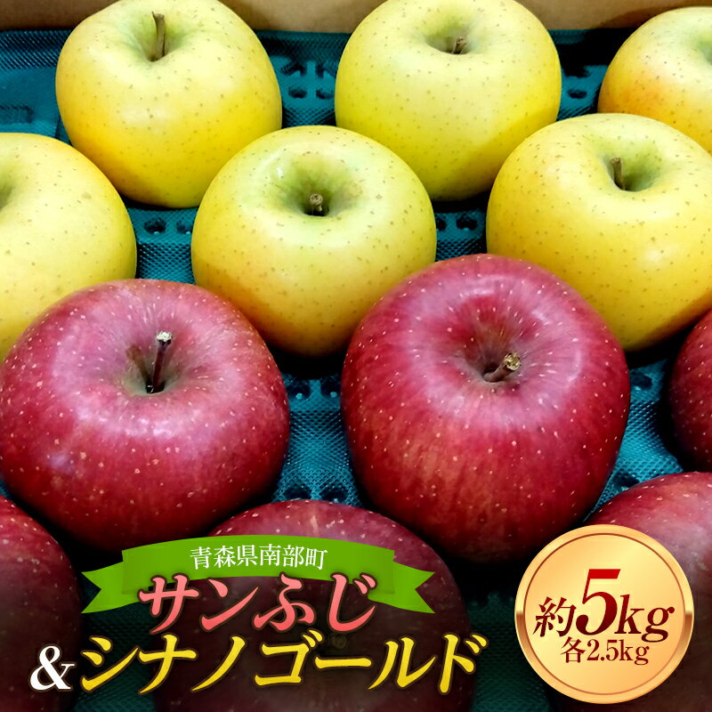 青森りんご サンふじ ・ シナノゴールド 約5kgセット 【マルス果樹園】 2種 セット ふじ シナノゴールド りんご リンゴ 林檎 アップル 果物 くだもの フルーツ あおもり 青森 青森県 南部町 三戸 南部 3kg 以上 F21U-294