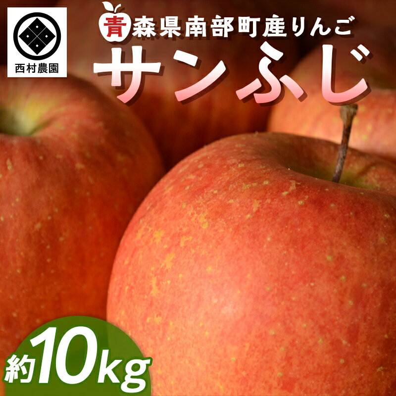 青森りんご サンふじ (大・中・小混合) 約10kg 【西村農園】 リンゴ 林檎 アップル あおもり 青森 青森県 南部町 三戸 南部 果物 くだもの フルーツ 3kg 5kg 以上 F21U-218