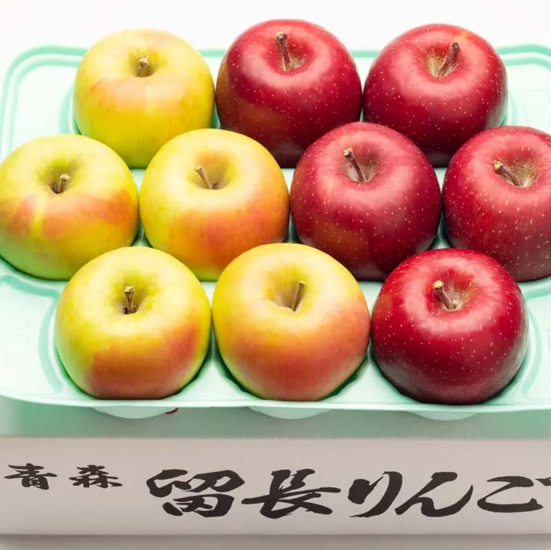 【ふるさと納税】 《選べる容量》サンふじ・ぐんま名月 詰め合わせ (中玉) 約3kg 約5kg 【留長果樹園】 青森りんご りんご リンゴ 林檎 アップル ふじ ぐんま名月 フルーツ 果物 くだもの 2種 セット あおもり 青森県 南部町 三戸 F21U-599var サムネイル2