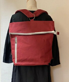 【ふるさと納税】2ウェイ チャーボウズリュック（2way Charbouz backpack） ファッション 鞄 ショルダーバッグ 防水加工 帆布 無地 男女兼用 A4収納 綿麻生地 真鍮金具 サムネイル2