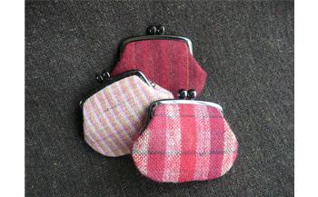 【ふるさと納税】ホームスパン 小銭入（全3色） ファッション小物 小物 財布 コインケース がま口 羊毛 汚れが付きにくい 織物 和風 和テイスト サムネイル3