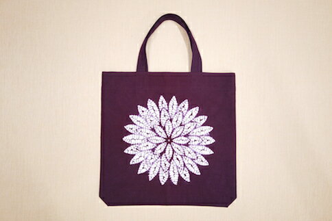 【ふるさと納税】【南部しぼり　紫根染】 手提 草紫堂 トートバック 南部紫根染 小物 裏地付き丈夫 内ポケット付 普段使い お出かけ ファッション サムネイル2