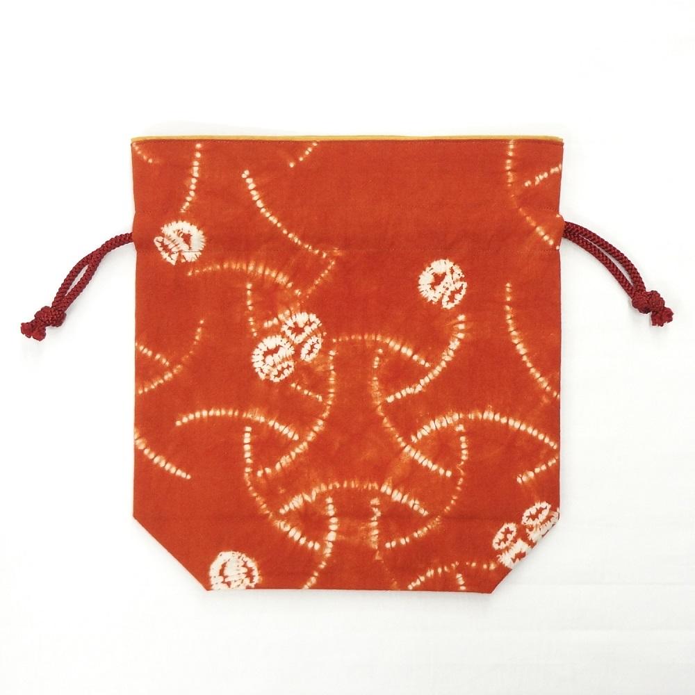 【ふるさと納税】【南部しぼり　茜染】 巾着 ＜ふるさと納税限定＞ 草紫堂 小物 浴衣 和装 和服 着物 南部茜染 裏地付き 内ポケット付き 小物整理 小物収納 収納袋 ポーチ サムネイル3