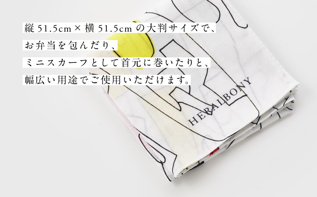 【ふるさと納税】ハンカチーフ Satoru Kobayashi「数字」 ハンカチ ファッション コットン 大判 日本製　お届け：入金確認後、準備でき次第発送します。 サムネイル3