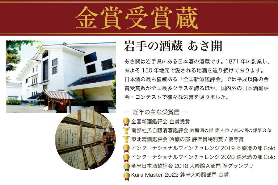 【ふるさと納税】★ 盛岡市 定期便 ◆あさ開の日本酒毎月 300ml × 19本 全6回 酒 お酒 日本酒 アルコール 純米大吟醸 純米吟醸 純米酒 本醸造 生貯蔵酒 辛口 サムネイル3