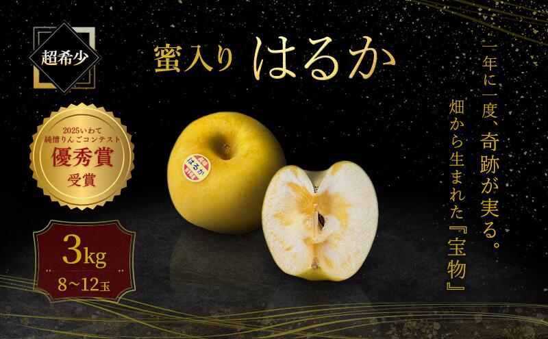 【ふるさと納税】はるか 超希少蜜入り 3kg 林檎 リンゴ 果物 フルーツ おやつ デザート 旬の果物 旬のフルーツ 季節の果物 季節のフルーツ 岩手りんご 岩手県 盛岡市 サムネイル2