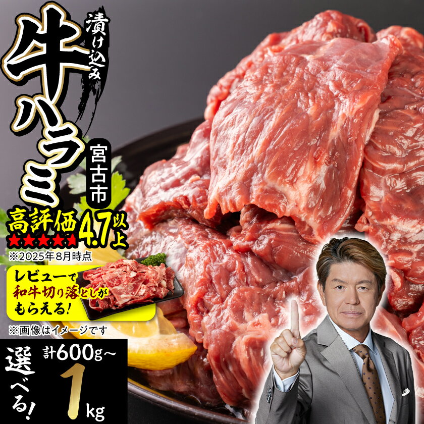 ＼レビューキャンペーン／_吉田精肉店の漬け込み牛ハラミ[600g/800g/1kg]_ ハラミ 1kg 牛肉 肉 お肉 焼肉 焼き肉 やきにく 牛 タレ 人気 美味しい ふるさと 宮古市 BBQ バーベキュー おすすめ 送料無料【配送不可地域：離島】【G1440322】
