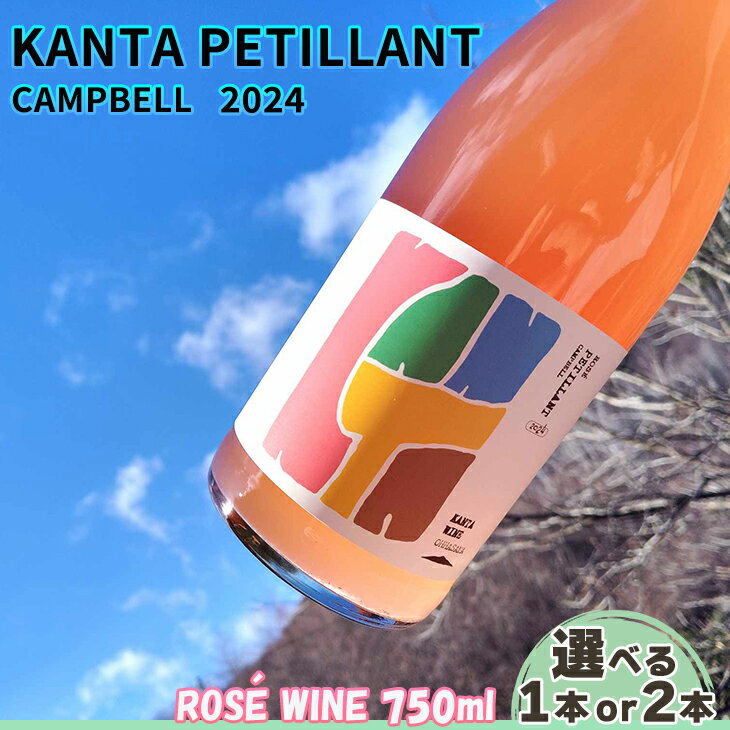 KANTA PETILLANT CAMPBELL ROSE2024 ロゼ 微発泡 ワイン ≪本数が選べる 1本 or 2本≫ 750ml かんたわいん かんたはうす 花巻市 大迫 地域おこし協力隊