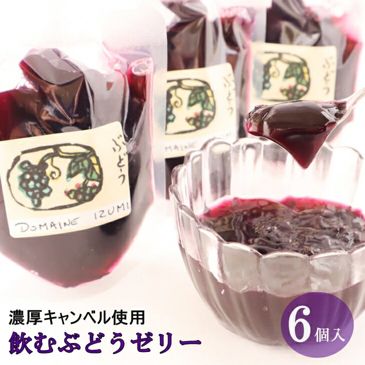 ＜予約受付＞飲むぶどうゼリー 濃厚 6個セット 葡萄 ゼリー デザート キャンベル ギフト