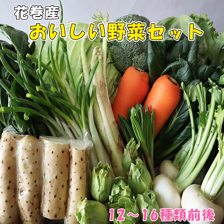 花巻産おいしい野菜セット 12〜16種類前後