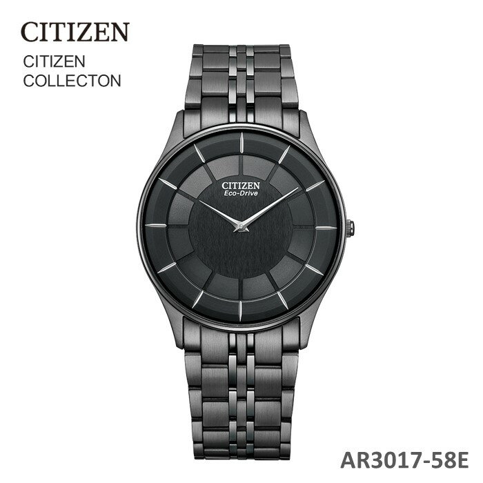 シチズン 腕時計 CITIZEN シチズンコレクション AR3017-58E メンズ 時計 プレゼント ギフト 贈答 贈り物 誕生日 記念日 お祝い 父の日 ソーラー 岩手県 北上市 R0132 松村時計店 おしゃれ ビジネス モダン ブラック カラー
