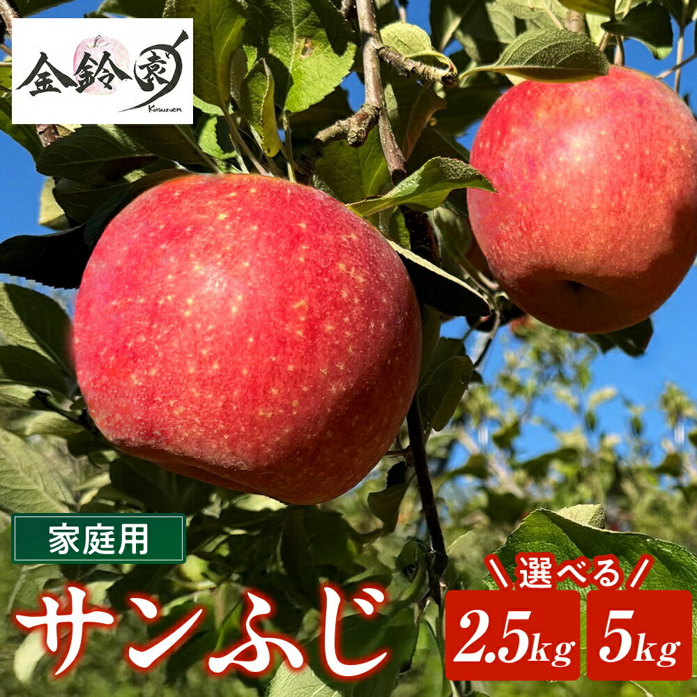 予約受付 26年11月発送開始予定 【 北上市産 りんご 】サンふじ 【 家庭用 】 2.5kg〜5kg 林檎 リンゴ サンフジ 国産 東北 岩手 産地直送 送料無料 フルーツ 果物 果実 金鈴園 岩手県 北上市 訳あり 季節限定 秋 冬