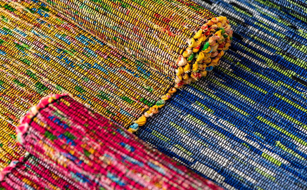 【ふるさと納税】南部裂き織り トート バック ＆ 手提げ ＆ ポーチ 3点セット かばん 鞄 織物 小物 ハンドメイド 手作り サムネイル3