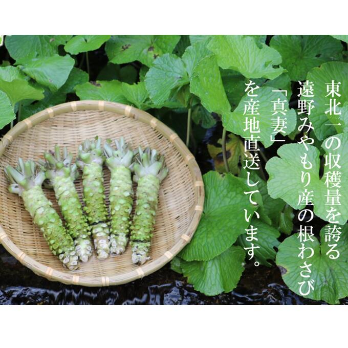 【ふるさと納税】わさび 真妻 200g （3〜4 本）葵食品 / 根わさび 山葵 本わさび wasabi 生産者直送 農家直送 生 新鮮 岩手県 遠野市 宮守町 国産 寿司 刺身 お肉 ステーキ 薬味 わさび丼 そば などに おすすめ 香り お取り寄せ 送料無料 【東北一のわさびの産地】 サムネイル3