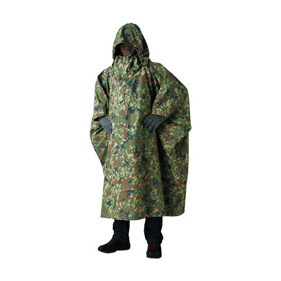 【ふるさと納税】ダンロップ 遮光シリーズ アンアクター 迷彩 ポンチョ GKP02 -D グリーンカモ ホワイトカモ アウトドア キャンプ ブランド 登山 トレッキング ブランド品 DUNLOP Shading Series レインウェア プロモンテ レンジャー 自衛隊 サバイバル サバゲー 送料無料 サムネイル2