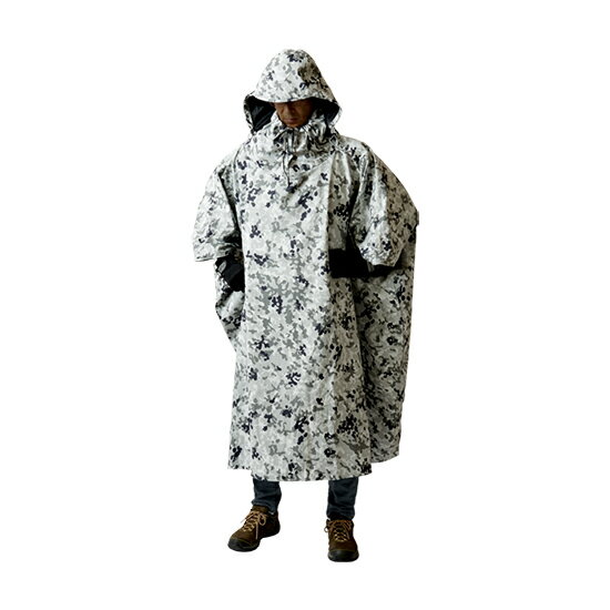 【ふるさと納税】ダンロップ 遮光シリーズ アンアクター 迷彩 ポンチョ GKP02 -D グリーンカモ ホワイトカモ アウトドア キャンプ ブランド 登山 トレッキング ブランド品 DUNLOP Shading Series レインウェア プロモンテ レンジャー 自衛隊 サバイバル サバゲー 送料無料 サムネイル3