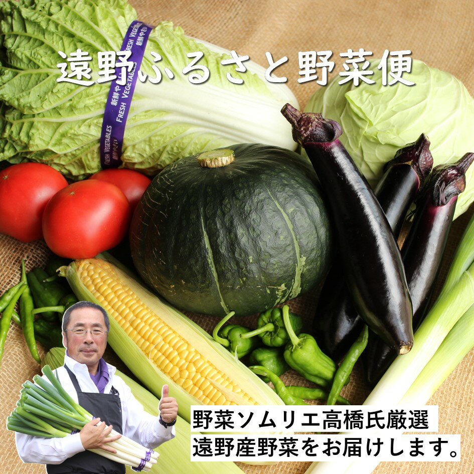 遠野 ふるさと 野菜便 《 野菜ソムリエ 厳選 》/ 岩手県 遠野市 産 野菜 やさい セット 詰め合わせ 新鮮 直送 お楽しみ 旬 とれたて ふるさと ベジタブル 仕送りキャンプ アウトドア バーベキュー BBQ 料理 栄養 家庭 健康 農家 お取り寄せ 送料無料