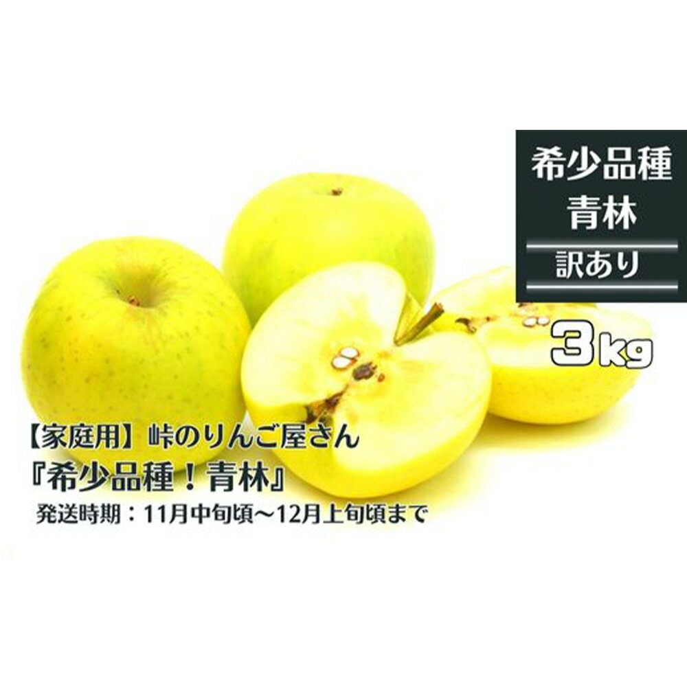 先行予約 峠のりんご屋さん 青林 3kg（10〜12 玉入り） 希少品種 家庭用 林檎 りんご リンゴ 岩手県 果物 フルーツ くだもの