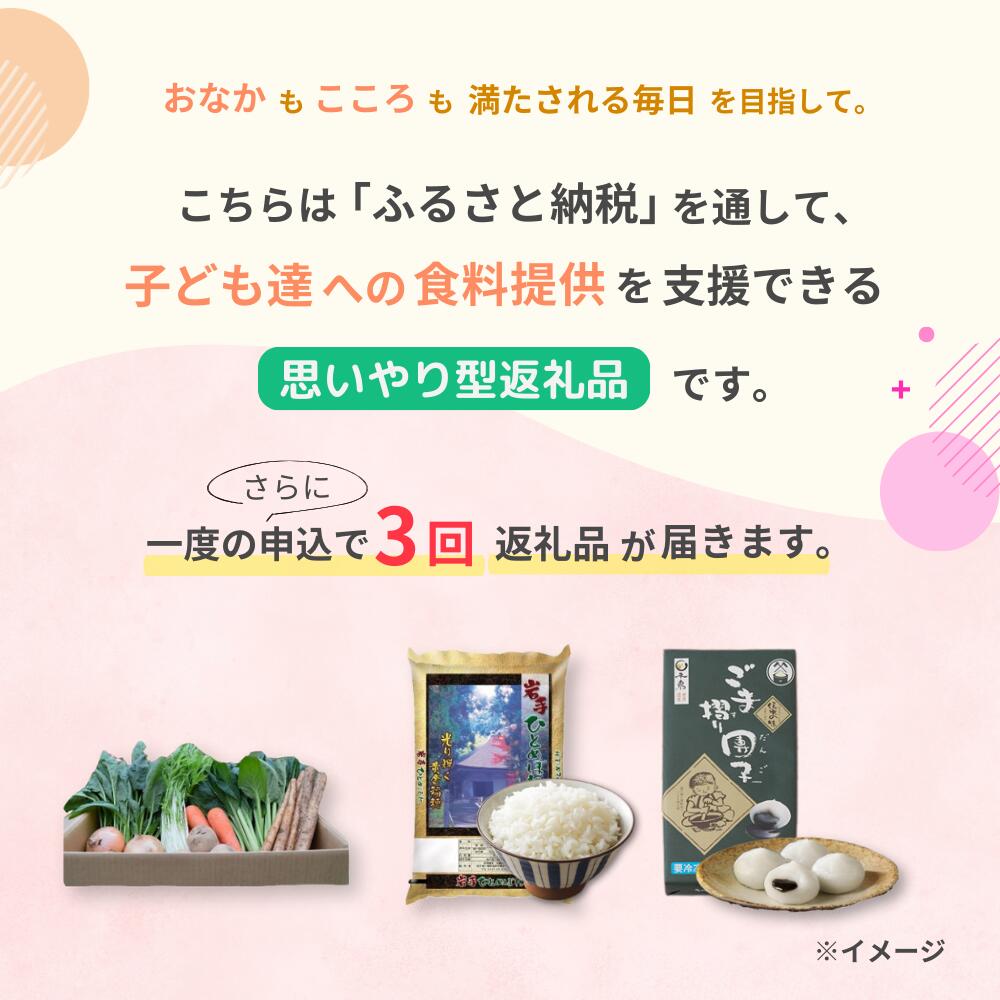 【ふるさと納税】未来へつなぐ子育て応援便 5万円コース 寄附額の一部をフードパントリー事業へ贈呈 SDGs×ふるさと納税 食料支援 年3回返礼品をお届け 一関市 岩手県 - 画像2