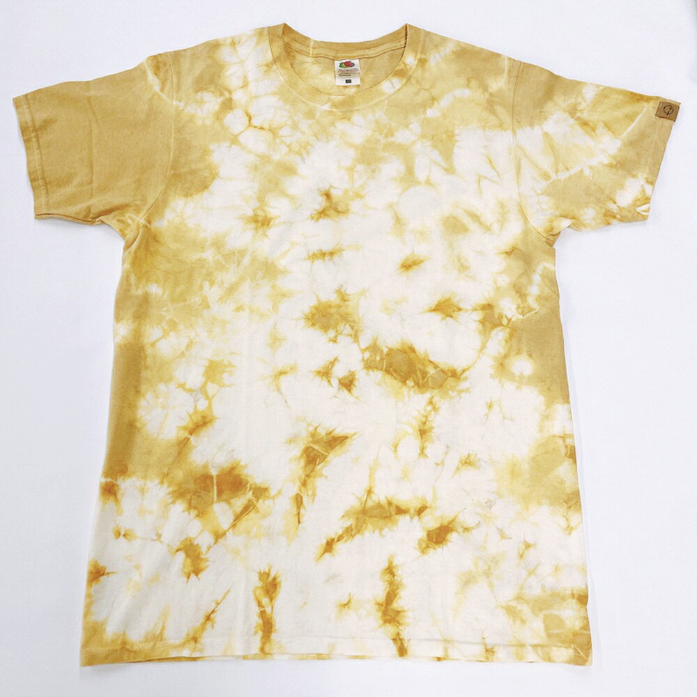 漆染めTシャツ むら染め Sサイズ 身丈65cm×身幅45cm×袖丈19cm 1枚 漆 Tシャツ 漆染め 手染め 染物 綿100％ レディース ファッション おしゃれ 国産 岩手県 二戸市 送料無料