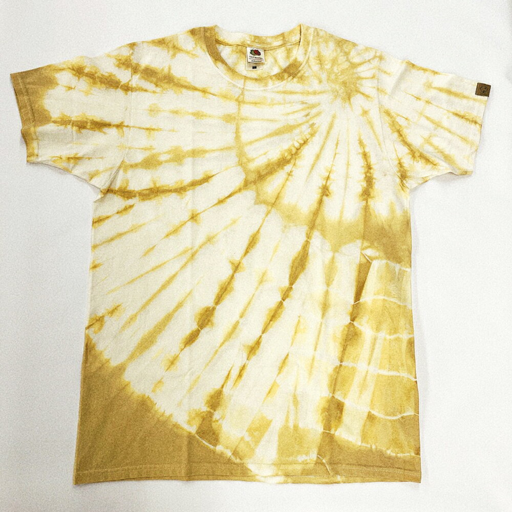 漆染めTシャツ タイダイ Sサイズ 身丈65cm×身幅45cm×袖丈19cm 1枚 漆 Tシャツ 漆染め 手染め 染物 綿100％ レディース ファッション おしゃれ 国産 岩手県 二戸市 送料無料