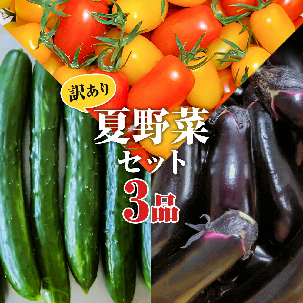 訳あり 夏野菜セット 3品 約3.6kg ミニトマト なす きゅうり 野菜 トマト 茄子 胡瓜 3種類 セット ご家庭用 二戸市産 岩手県産 冷蔵 送料無料 【2026年7月下旬～8月下旬発送予定】