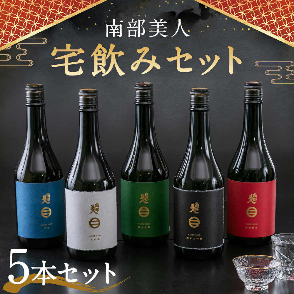 【ふるさと納税】【南部美人】宅飲みセット（720ml×5本・計3600ml） 5種類 セット 飲み比べ 吟醸 日本酒 お酒 宅飲み 送料無料 サムネイル2