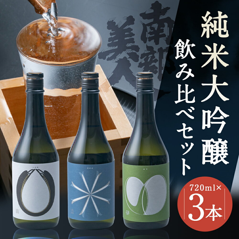 【ふるさと納税】【南部美人】純米大吟醸ビューティーシリーズ（720ml×3・計2160ml）ギフト箱入 飲み比べ ギフト箱入り お酒 山田錦 雄町 酒未来 日本酒 ギフト 贈り物 送料無料 サムネイル2