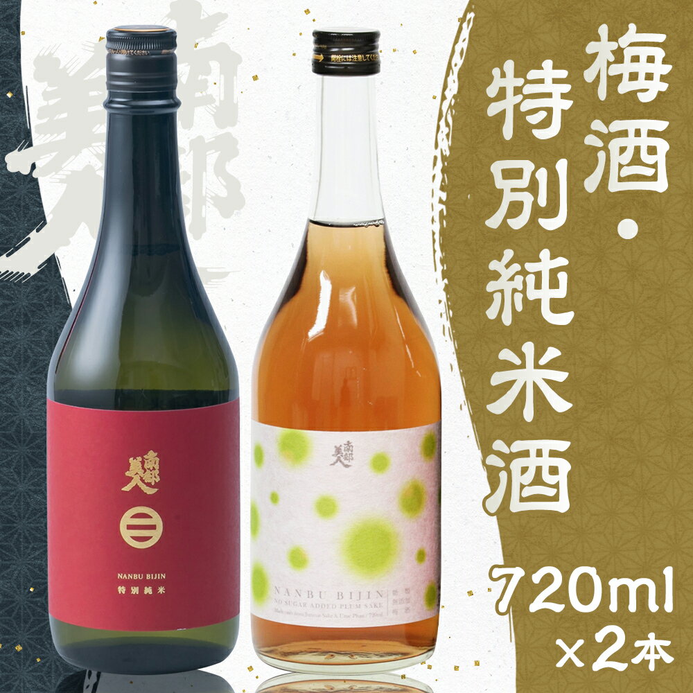 【ふるさと納税】【南部美人】糖類無添加梅酒＆特別純米酒セット ギフト箱入 飲み比べ 詰め合わせ お酒 日本酒 リキュール 送料無料 サムネイル2