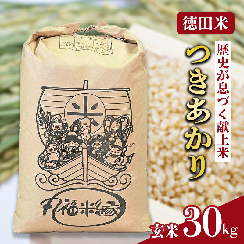 令和7年産　月明りのように輝く特別な一膳　徳田米　つきあかり玄米　30kg/岩手県産 玄米 げんまい 米 コメ こめ 徳田米 献上米 ブランド米 産地直送 厳選 鮮度 旬 米 ごはん おにぎり めし ふっくら 人気 お取り寄せ 高評価 ふるさと 岩手県 矢巾町