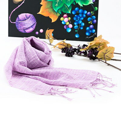 【ふるさと納税】山ぶどう染　うれら織りストール【1415194】 サムネイル3