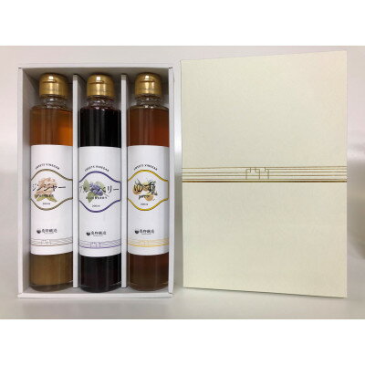 【ふるさと納税】飲む酢3本セット(ゆず、ブルーベリー、ジンジャー)200ml×3本【1417029】 サムネイル2
