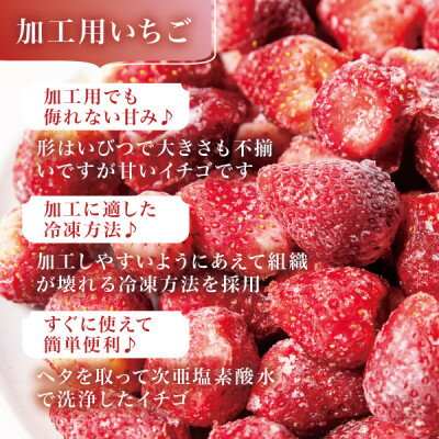 【ふるさと納税】宮城県産 完熟冷凍いちご 1kg(1kg×1袋)【加工用・ご家庭用】ヘタ無しで便利♪通年出荷【配送不可地域：離島】【1497569】 サムネイル2