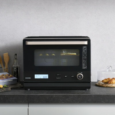 26Lカップ式スチームオーブンレンジ MO-FS2601-B ブラック アイリスオーヤマ【配送不可地域：離島・沖縄県】【1550633】