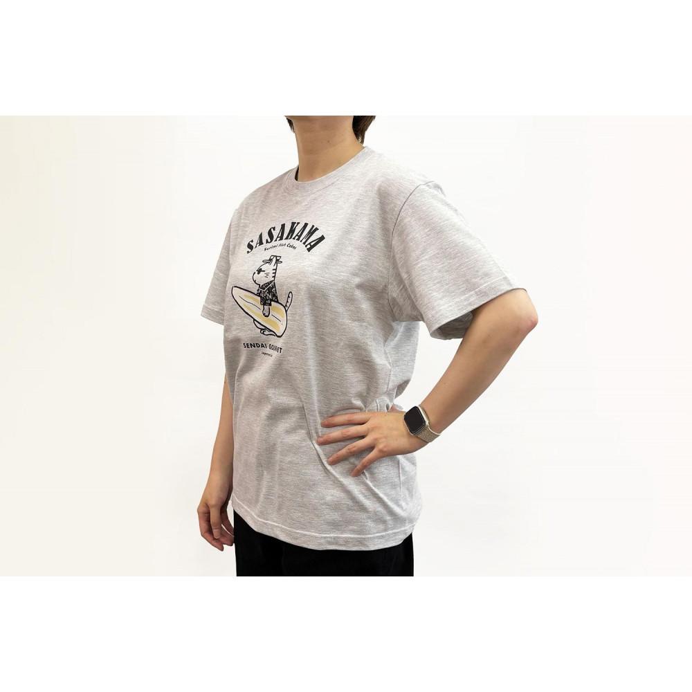 【ふるさと納税】仙台・宮城の観光Tシャツ　「猫と笹かま」Tシャツ　Mサイズ・Lサイズから選択可　［T-01］ | 衣料 ファッション 人気 おすすめ 送料無料 サムネイル3