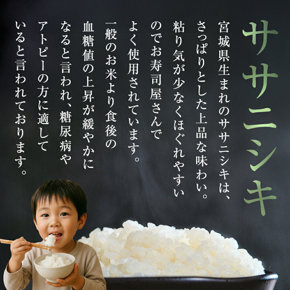 【ふるさと納税】 毎月定期便 ササニシキ精米5kg 令和7年度産 全3回 - 画像2