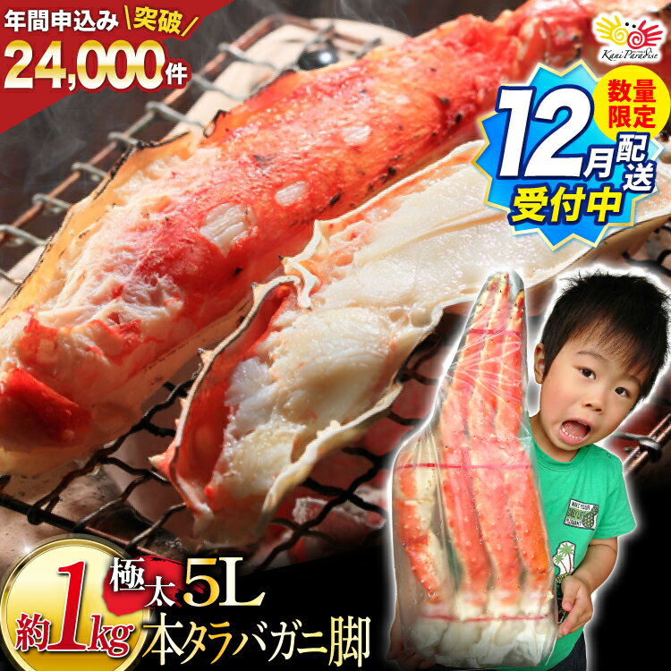 【12月配送受付中 数量限定】【選べる配送時期】 本 タラバガニ 脚 ボイル済 約1kg 極太5Lサイズ 10月配送/11月配送/12月配送/1〜2月配送/指定なし [カネダイ 宮城県 気仙沼市 20565780] カニ かに 蟹 たらばがに たらば蟹 タラバ蟹 たらば タラバ ボイル