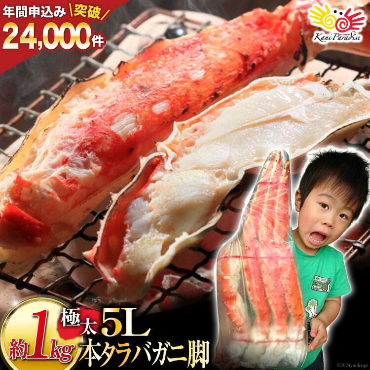 本 タラバガニ 脚 ボイル済 約1kg 極太5Lサイズ [カネダイ 宮城県 気仙沼市 20565780] カニ かに 蟹 たらばがに たらば蟹 タラバ蟹 たらば タラバ ボイル